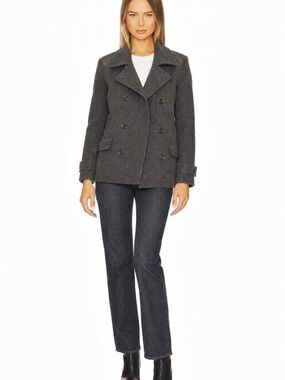 J. Crew Gray Double-Breasted Pea Coat Size Small